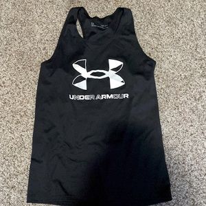 Black and teal under armor tank tops